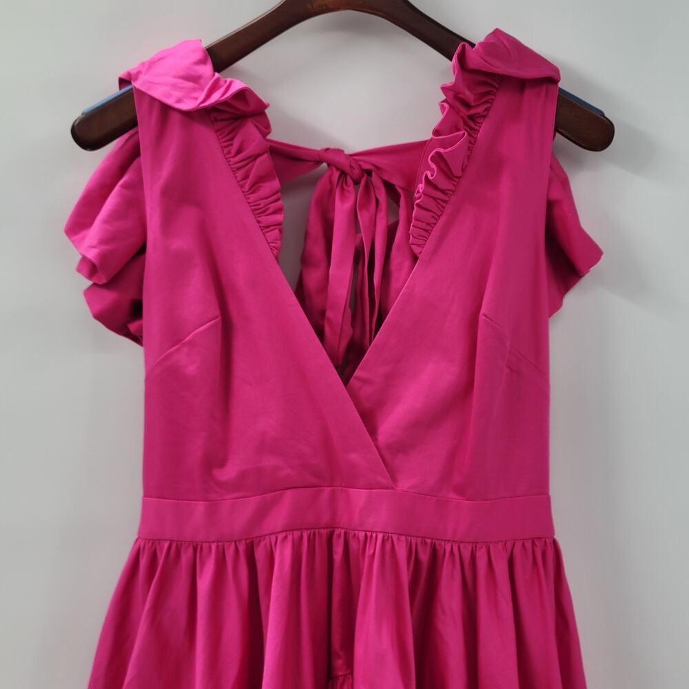 Making the Cut Designer Sienna High Low Dress Medium Magenta Ruffle Flounce New - Picture 11 of 16